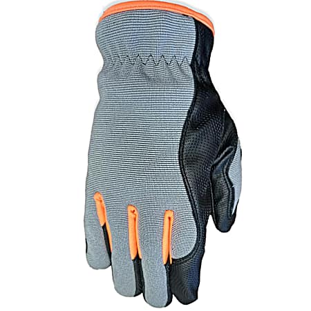 Men's Gray/Black Performance Gloves