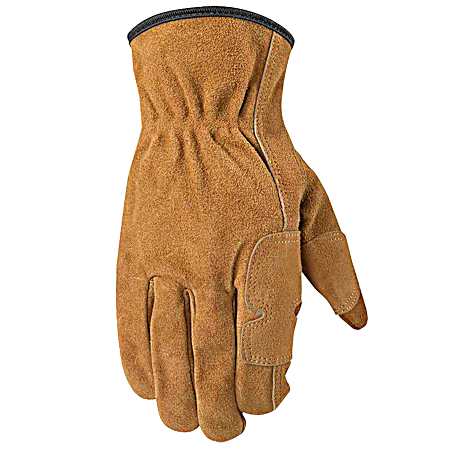 Men's Brown Suede Cowhide Gloves