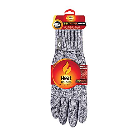 Women's Cloud Grey Amelia Cable Knit Gloves