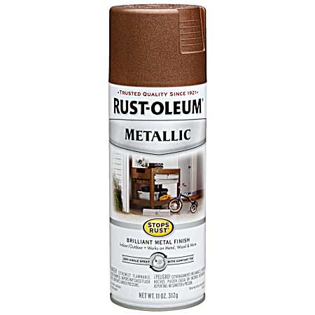 11 fl oz Stops Rust Metallic Spray Paint