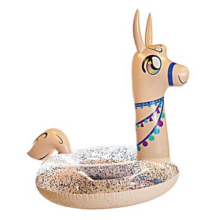 Jumbo 48 in Glitter Llama Pool Tube