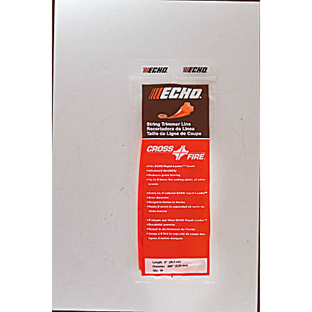 Pre-Cut 8 in Cross-Fire Trimmer Line - 50 Pk