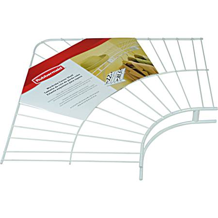 12 in White Wardrobe Corner Universal Wire Shelf
