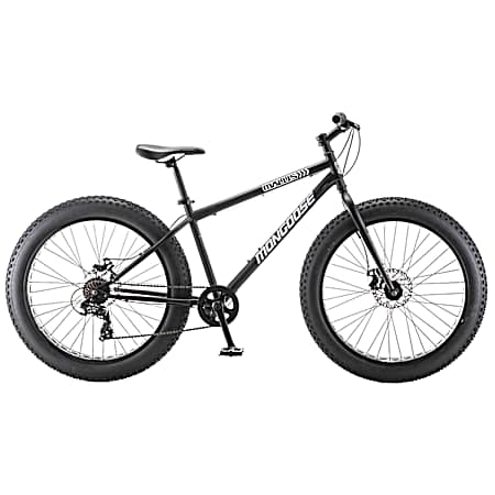 26 in Black Fat Tire Mongoose Malus Mountain Bike