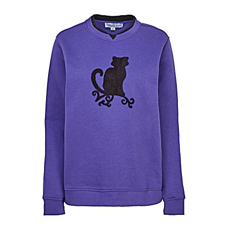 Women's Halloween Black Cat Sweatshirt