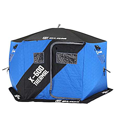 Clam X-600 Thermal Hub 6 Sided Ice Fishing Shelter