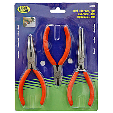 3 pc Mini Plier Set