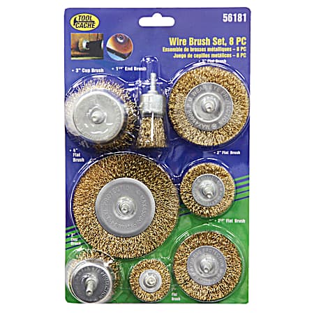 8 pc Wire Brush Set