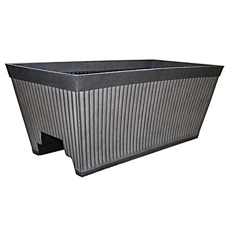 24 in Westlake Pleated Deck Rail Planter - Zinc Finish
