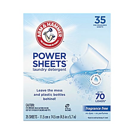 Free & Clear Scent Power Sheets Laundry Detergent - 35 Ct