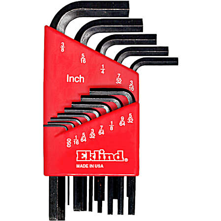 13 pc Hex-L Assorted SAE Short Arm Hex L-Key Set,