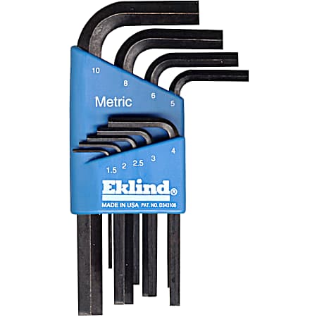 9 pc Metric Short Arm Hex Key Set