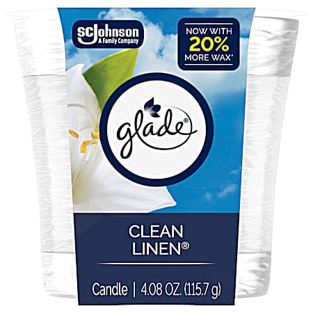 4.08 oz Clean Linen Scented Candle