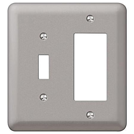 Devon Brushed Nickel 1 Toggle/1 Rocker Wall Plate