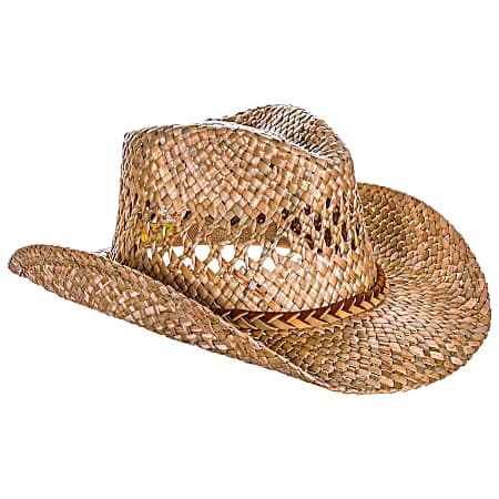 Kids' Natural Seagrass Western Hat