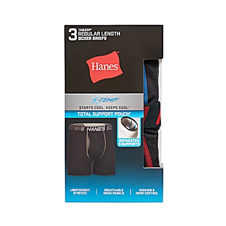 Men's P3 X-Temp Total Support Pouch Boxer Briefs - 3 Pk