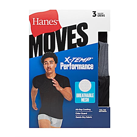 Men's Crew T Shirts - 3 Pk