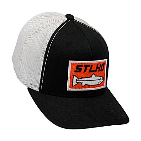 Men's Black/White Trucker Snapback Cap