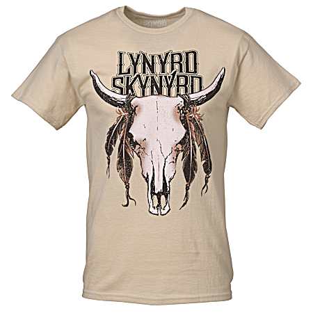 Men's Sand Lynyrd Skynyrd Longhorn Short Sleeve Shirt