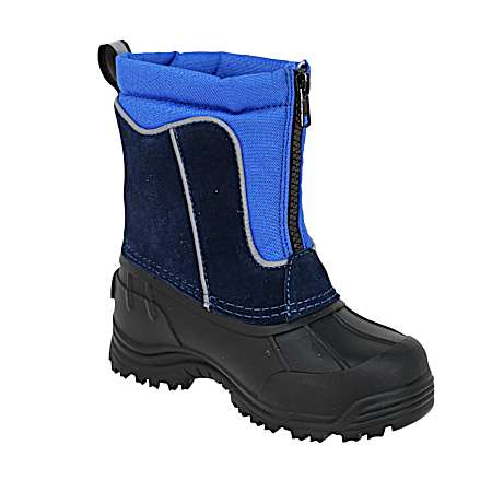 Boy's Black Royal Zipper Winter Boots