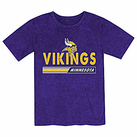 Kids' Minnesota Vikings Mineral Wash Short Sleeve Shirt