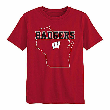 Kids' Wisconsin Badgers Red Short Sleeve Shirt