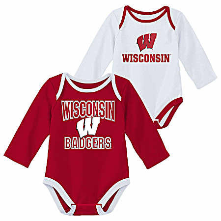 Infant Wisconsin Badgers Long Sleeve Bodysuit Set - 2 Pk