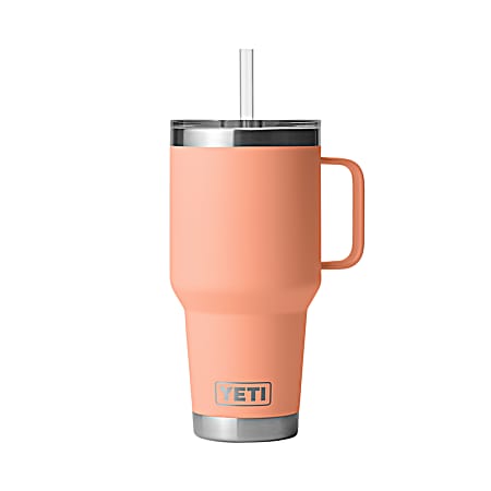 Rambler 35 oz Straw Mug Peach