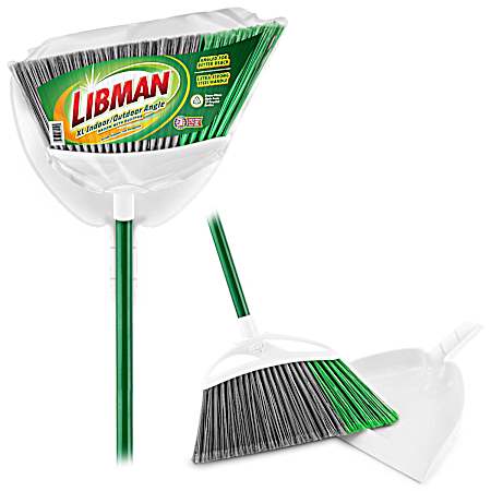 XL Indoor/Outdoor Angle Broom with Dustpan