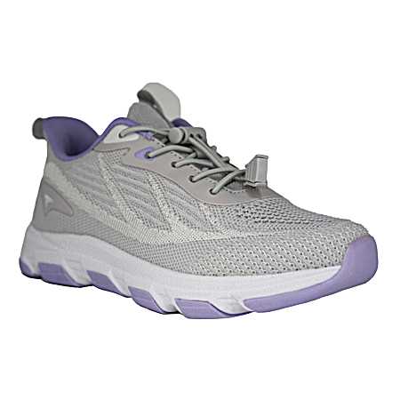 Girls' Grey/Purple Athletic Shoes