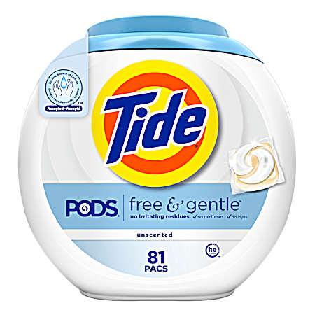 Free & Gentle HE Laundry Detergent Pods - 81 Ct.