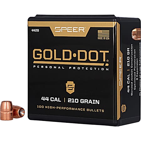 Gold Dot Handgun Component Bullet .429 210 Grain - 100 Ct