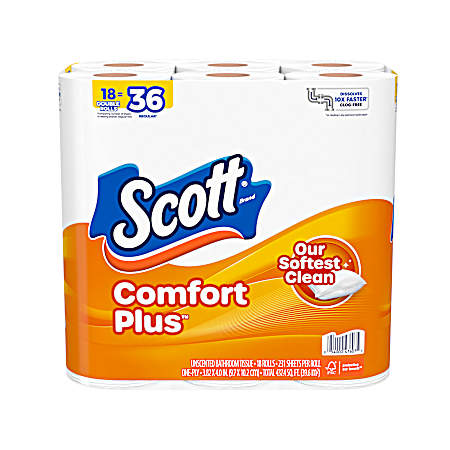 Comfort Plus Unscented Double Roll Bath Tissue - 18 Pk