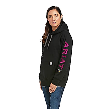 Women's Black Logo Graphic Hoodie
