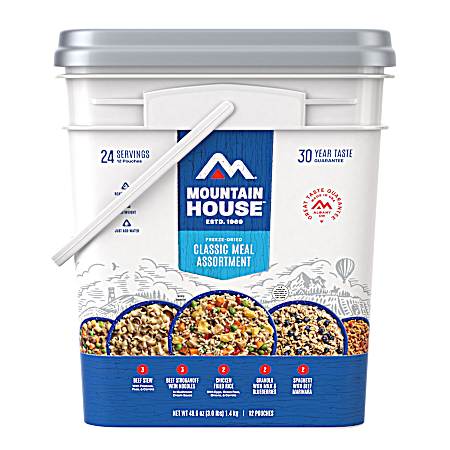 48.6 oz Freeze Dried Classic Meal Assortment Bucket