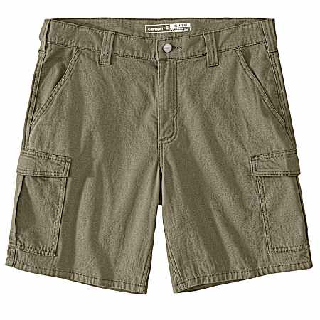 Men's Rugged Flex Relaxed Fit Canvas Cargo Work Shorts