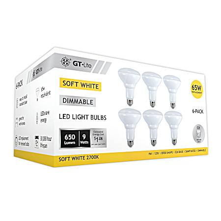 Dimmable BR30 Light Bulb 650 Lumen 2700K - 6 Pk