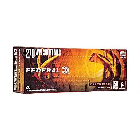.270 Winchester Short Mag Fusion 150 Grain Centerfire Rifle Cartridges - 20 Rounds