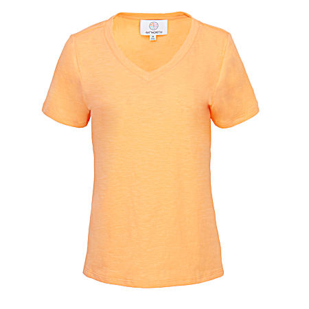 Women's Solid Short Sleeve Slub Shirt