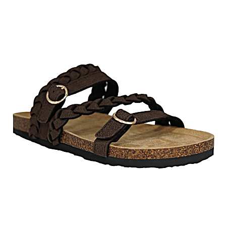 Tamarack Ladies Corkbed Sandal - Brown Braided Strap
