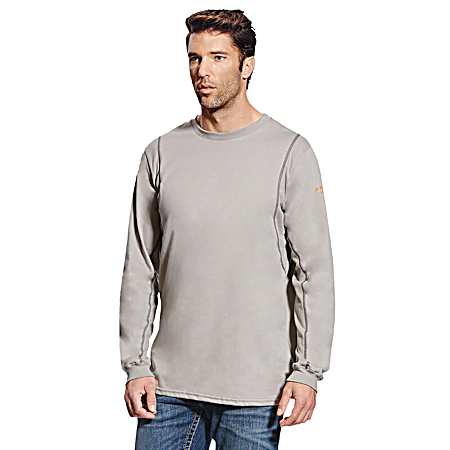 Men's Gray Flame Resistant Long Sleeve Shirt