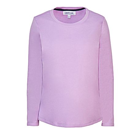 Women's Sheer Lilac Long Sleeve Shirt