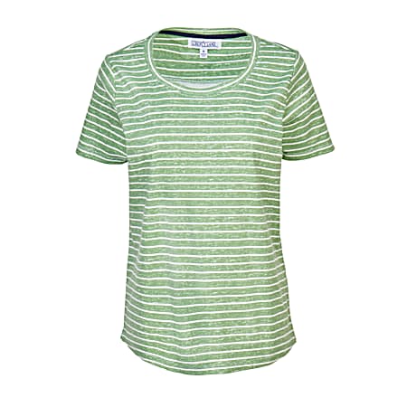 Women's Printed Jewel Neck Short Sleeve Shirt
