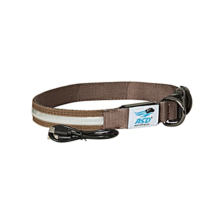 Medium Size Lighted Collar - Marsh Brown