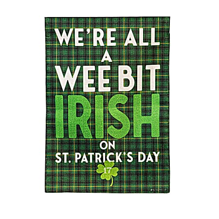 Wee Bit Irish Burlap House Flag