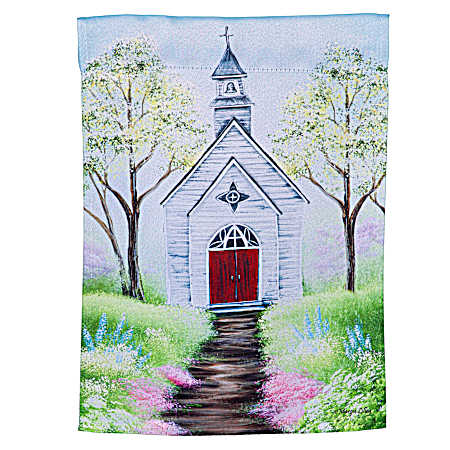 Church House Suede Garden Flag
