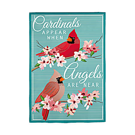 Angels are Near Cardinals Applique House Flag