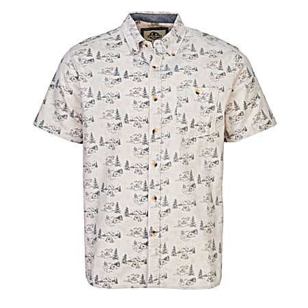 Men's Bayside Stretch Short Sleeve Button Front Shirt