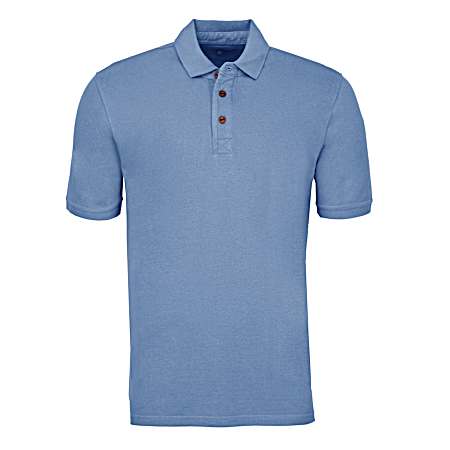 Men's Solid Pique Short Sleeve Polo