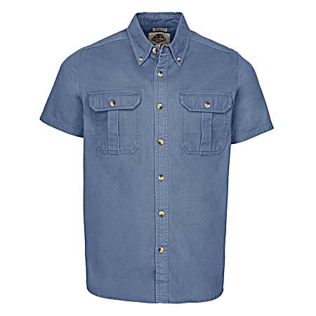 Men's Tough Button Front Short Sleeve Shirt